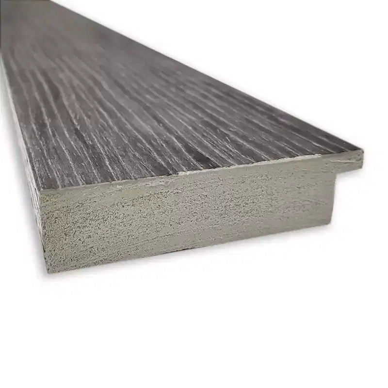 Specchio da parete grigio a doghe gessate non smussate 34" X 28" - : Rettangolare moderno, include l'hardware di montaggio