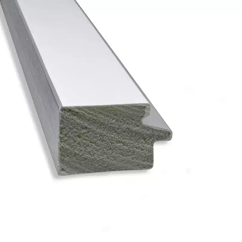 Specchio da parete per bagno stretto Eva senza smussature, 41" X 30", bianco/argento