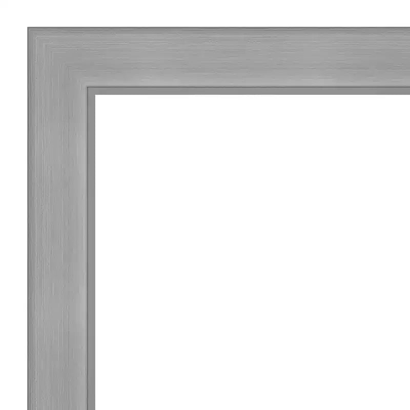 Specchio da appoggio intero non smussato Vista in nichel spazzolato 28" x 64" - : Include accessori per il montaggio, cornice in polistirene
