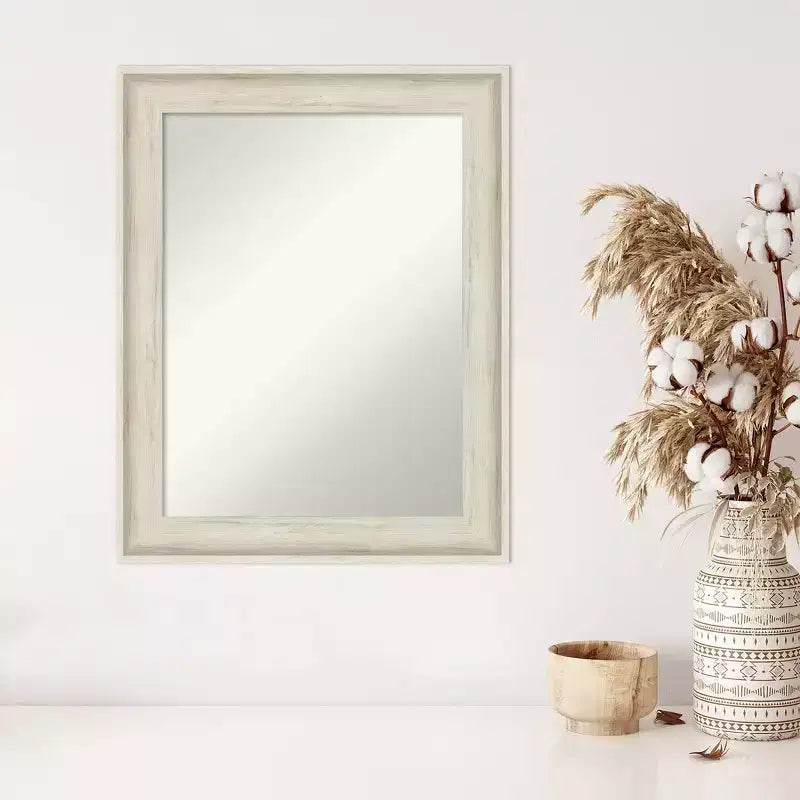 Specchio da parete Regal Birch Crema 23" X 29" senza smussatura - : Stile moderno, cornice in polistirene, hardware di montaggio incluso