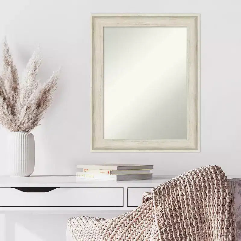 Specchio da parete Regal Birch Crema 23" X 29" senza smussatura - : Stile moderno, cornice in polistirene, hardware di montaggio incluso