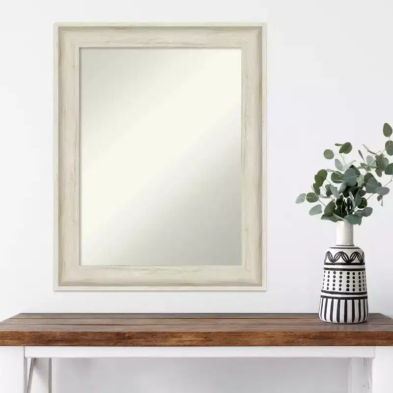 Specchio da parete Regal Birch Crema 23" X 29" senza smussatura - : Stile moderno, cornice in polistirene, hardware di montaggio incluso