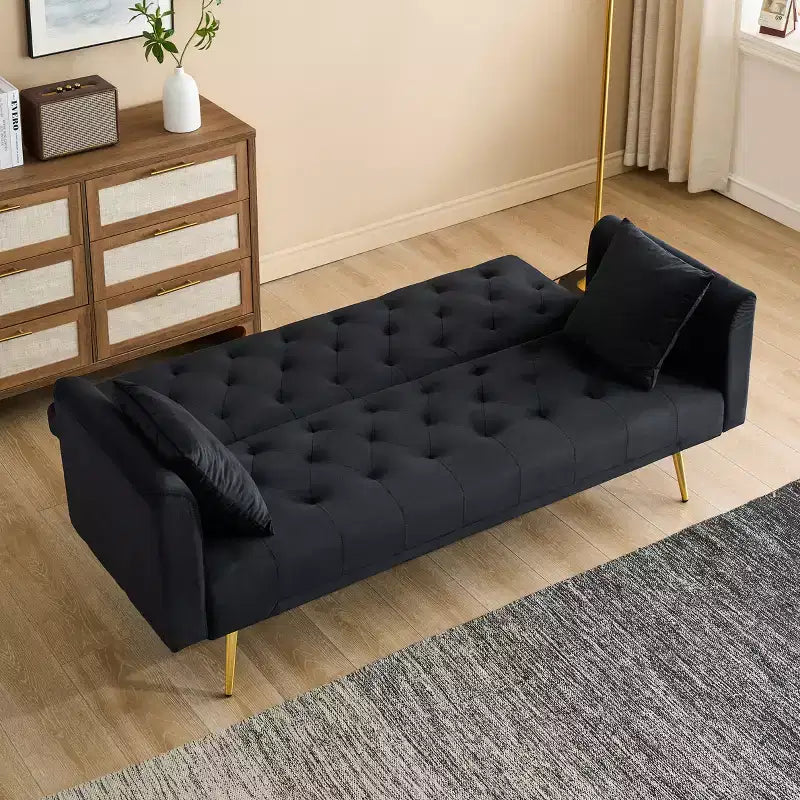 Divano a Due Posti Convertibile da 71 pollici, Divano Letto in Velluto per Soggiorno, Camera da Letto, Ufficio - Modernluxe