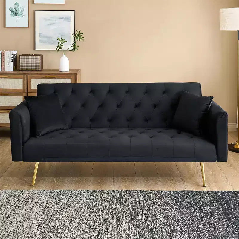 Divano a Due Posti Convertibile da 71 pollici, Divano Letto in Velluto per Soggiorno, Camera da Letto, Ufficio - Modernluxe
