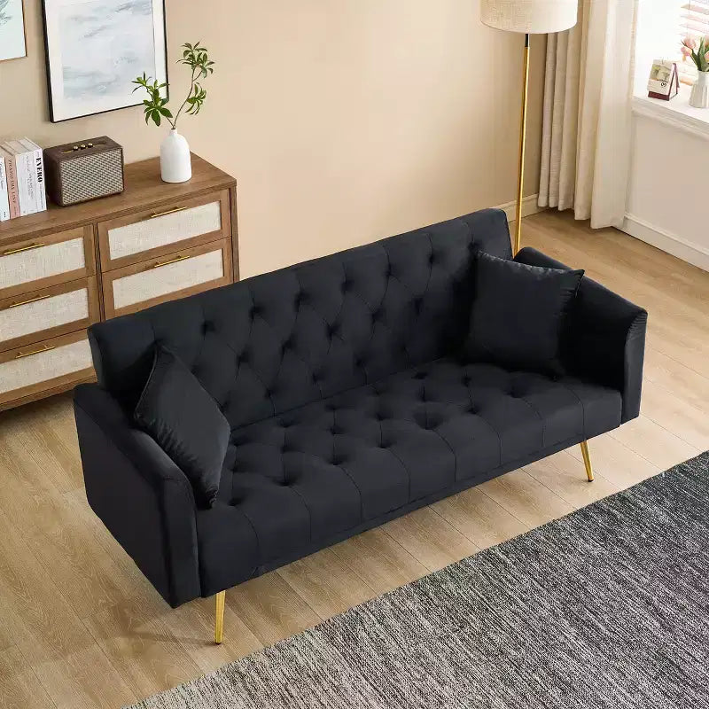 Divano a Due Posti Convertibile da 71 pollici, Divano Letto in Velluto per Soggiorno, Camera da Letto, Ufficio - Modernluxe