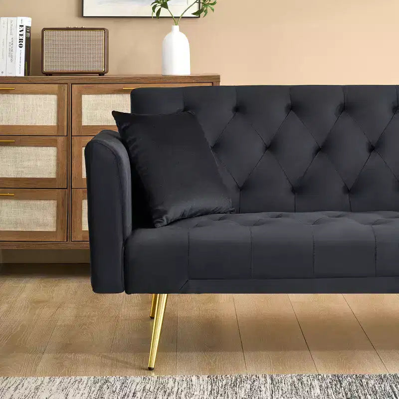 Divano a Due Posti Convertibile da 71 pollici, Divano Letto in Velluto per Soggiorno, Camera da Letto, Ufficio - Modernluxe