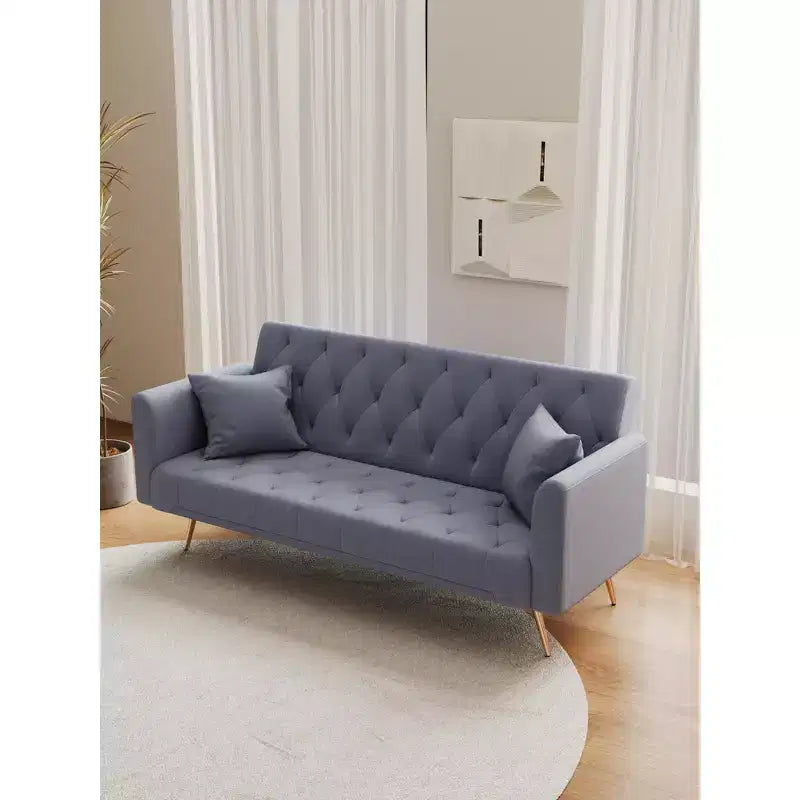 Divano a Due Posti Convertibile da 71 pollici, Divano Letto in Velluto per Soggiorno, Camera da Letto, Ufficio - Modernluxe
