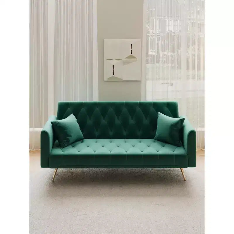 Divano a Due Posti Convertibile da 71 pollici, Divano Letto in Velluto per Soggiorno, Camera da Letto, Ufficio - Modernluxe