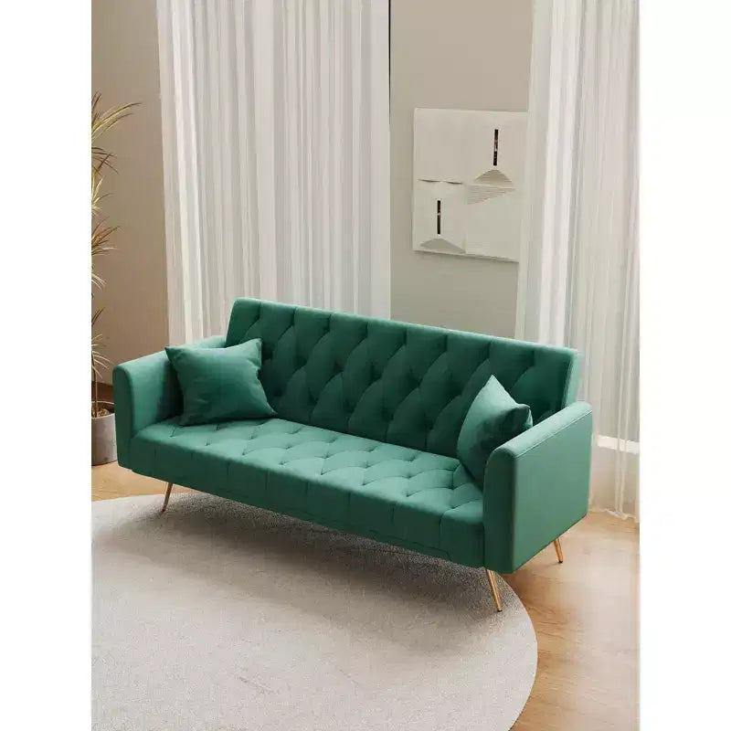 Divano a Due Posti Convertibile da 71 pollici, Divano Letto in Velluto per Soggiorno, Camera da Letto, Ufficio - Modernluxe