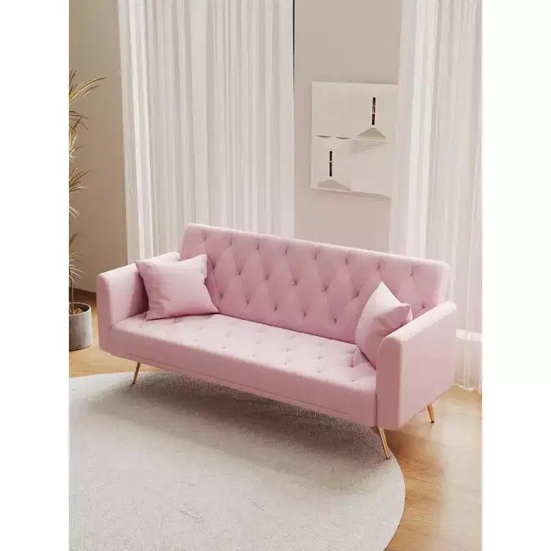 Divano a Due Posti Convertibile da 71 pollici, Divano Letto in Velluto per Soggiorno, Camera da Letto, Ufficio - Modernluxe