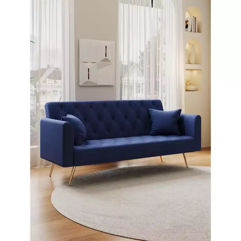 Divano a Due Posti Convertibile da 71 pollici, Divano Letto in Velluto per Soggiorno, Camera da Letto, Ufficio - Modernluxe