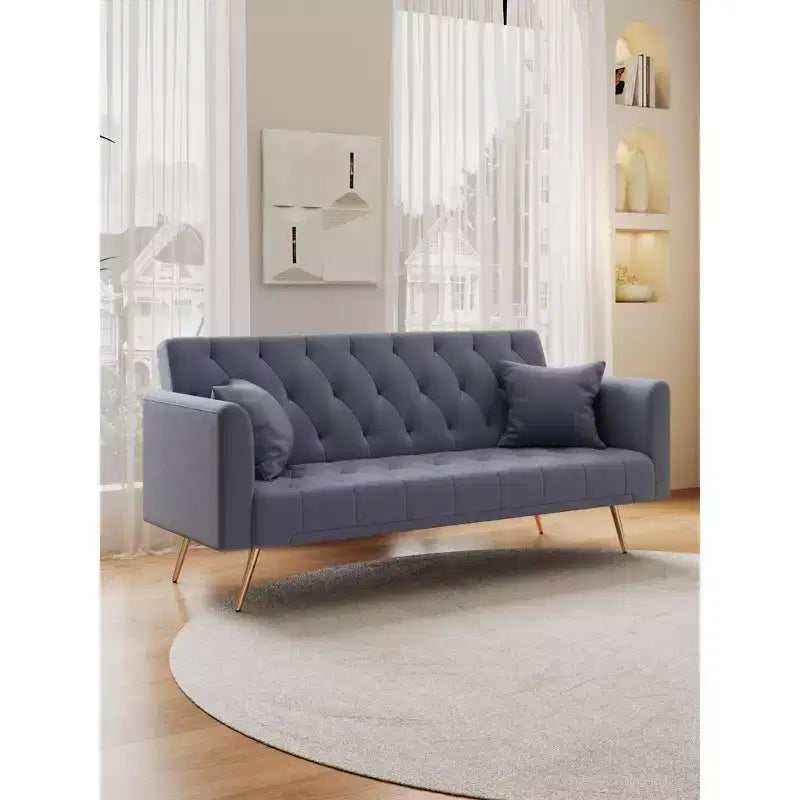 Divano a Due Posti Convertibile da 71 pollici, Divano Letto in Velluto per Soggiorno, Camera da Letto, Ufficio - Modernluxe