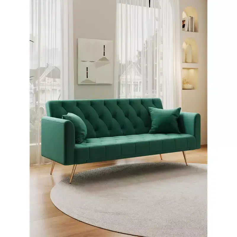 Divano a Due Posti Convertibile da 71 pollici, Divano Letto in Velluto per Soggiorno, Camera da Letto, Ufficio - Modernluxe
