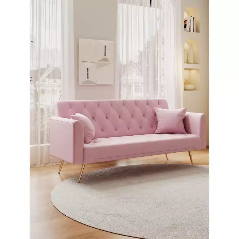 Divano a Due Posti Convertibile da 71 pollici, Divano Letto in Velluto per Soggiorno, Camera da Letto, Ufficio - Modernluxe