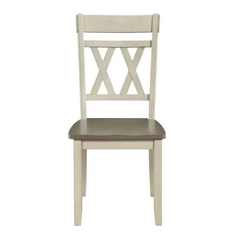 Sedie da pranzo Harper Modern Farmhouse con schienale a X in legno (set da 2)