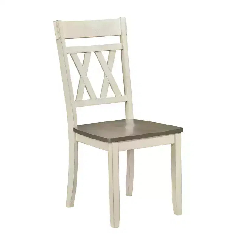 Sedie da pranzo Harper Modern Farmhouse con schienale a X in legno (set da 2)