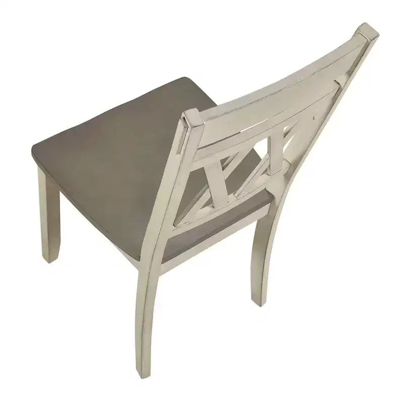 Sedie da pranzo Harper Modern Farmhouse con schienale a X in legno (set da 2)