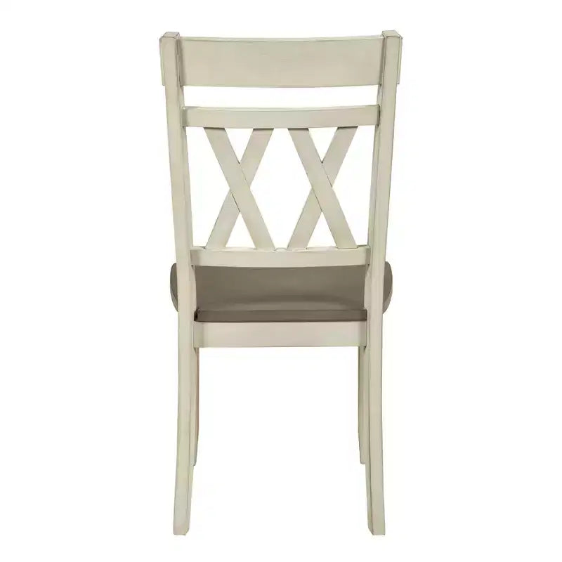 Sedie da pranzo Harper Modern Farmhouse con schienale a X in legno (set da 2)