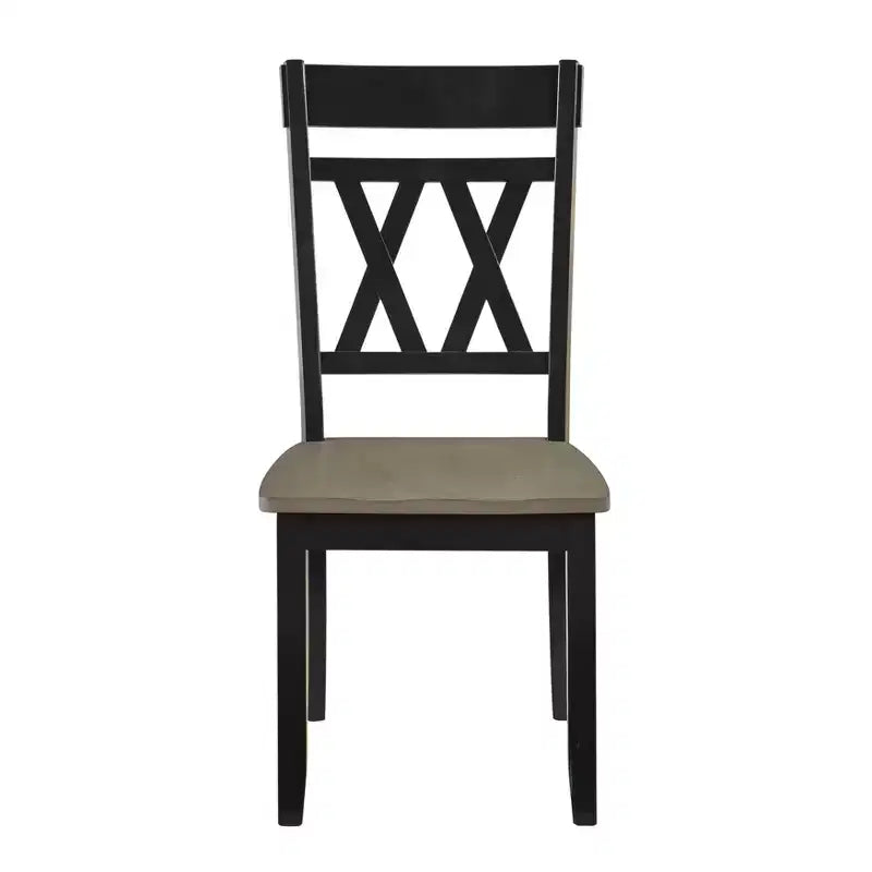 Sedie da pranzo Harper Modern Farmhouse con schienale a X in legno (set da 2)