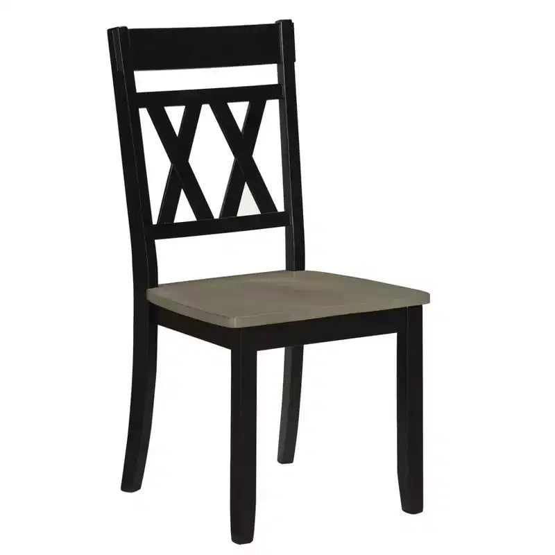 Sedie da pranzo Harper Modern Farmhouse con schienale a X in legno (set da 2)