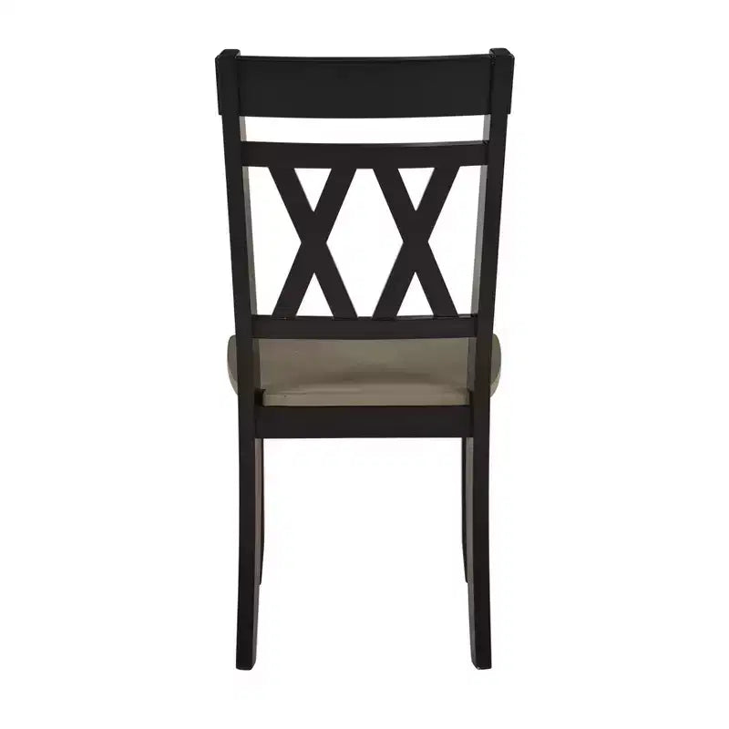 Sedie da pranzo Harper Modern Farmhouse con schienale a X in legno (set da 2)