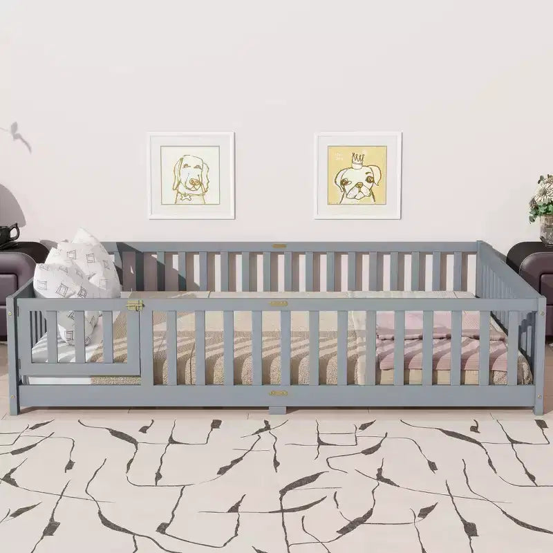 Mayeerty Telaio letto matrimoniale completo rivestito in lino con supporto lombare e design silenzioso