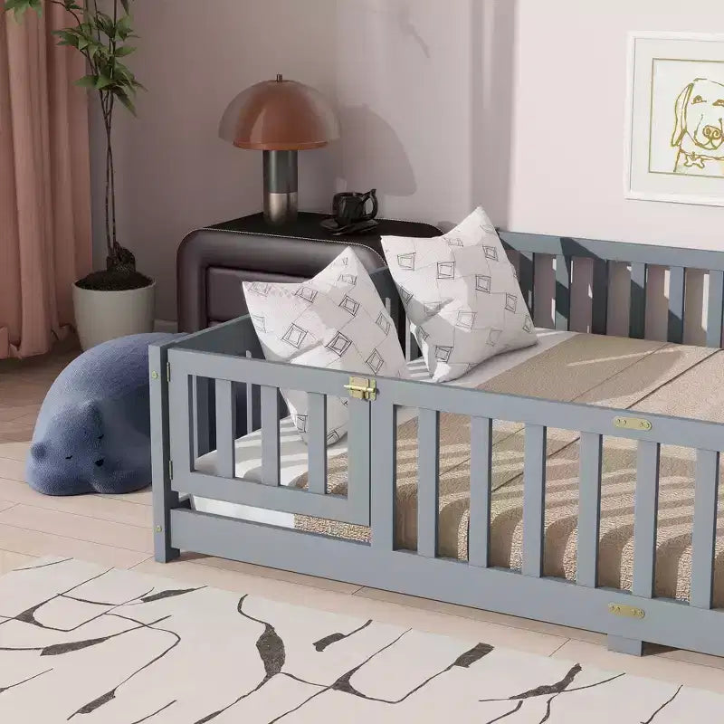 Mayeerty Telaio letto matrimoniale completo rivestito in lino con supporto lombare e design silenzioso