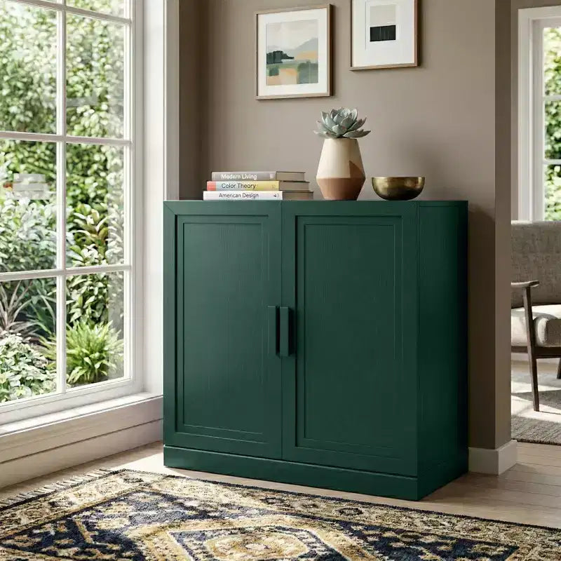 Mobile Contenitore Indipendente con 2 Ante, Scaffali Regolabili, Credenza, Buffet, Dispensa per Ingresso, Soggiorno, Cucina, Camera da Letto