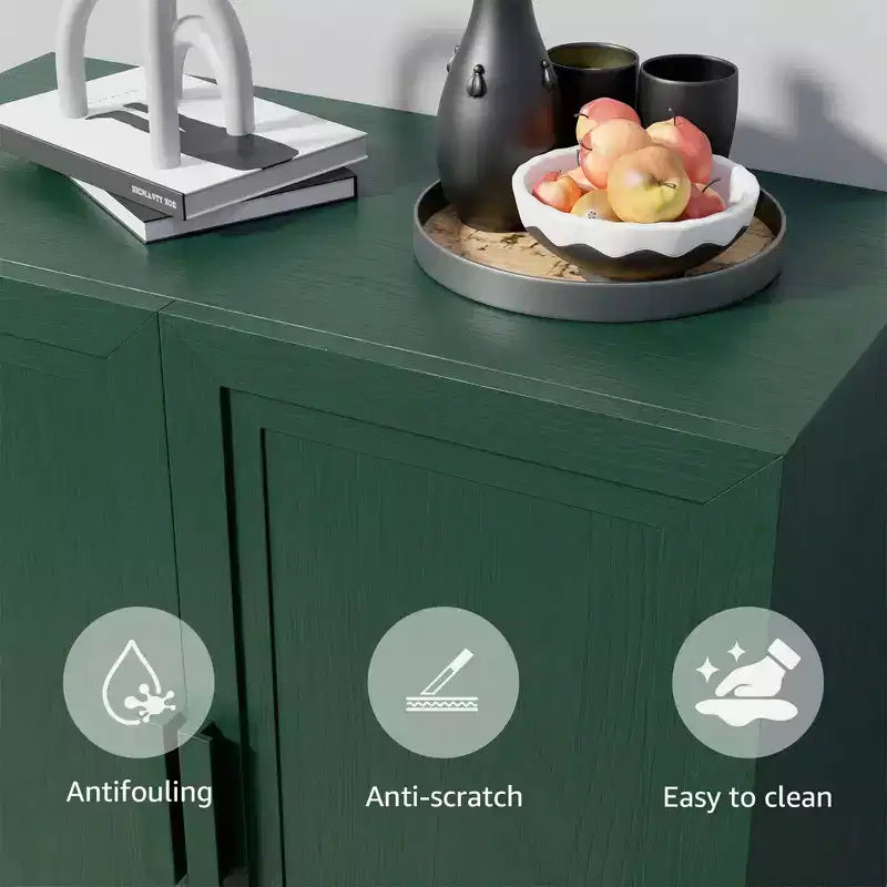 Mobile Contenitore Indipendente con 2 Ante, Scaffali Regolabili, Credenza, Buffet, Dispensa per Ingresso, Soggiorno, Cucina, Camera da Letto