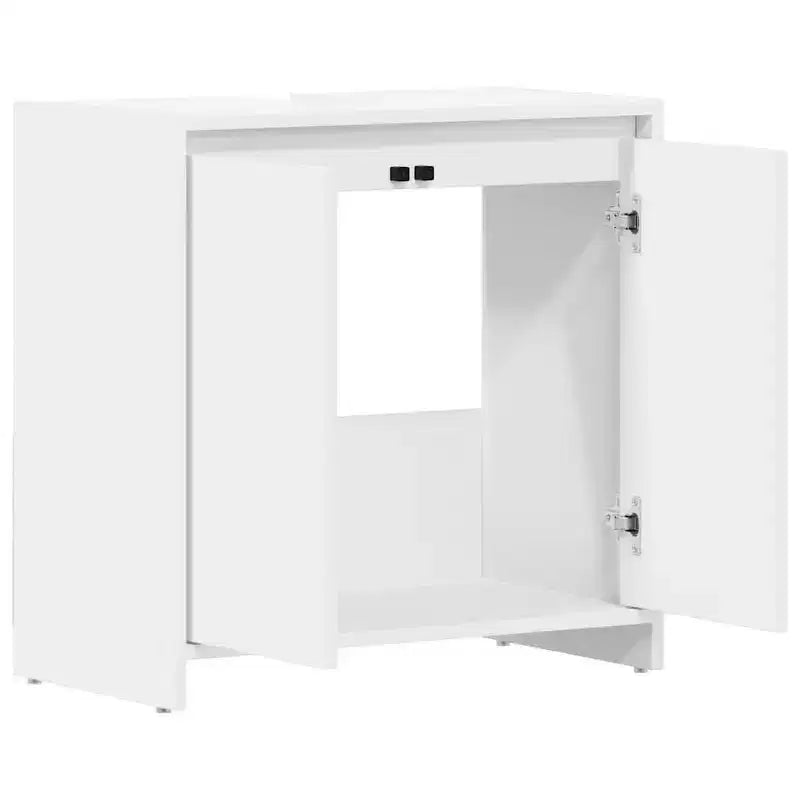 Vidaxl Mobiletto da bagno bianco in legno ingegnerizzato Mobiletto da bagno medio