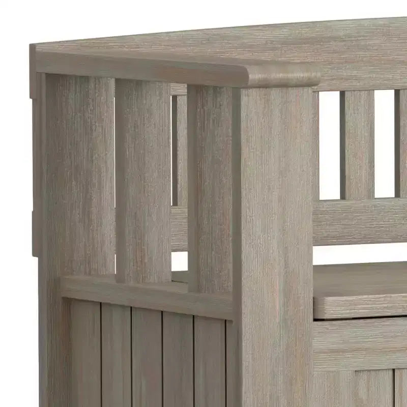 Panca contenitore in legno massello Normandy per ingresso