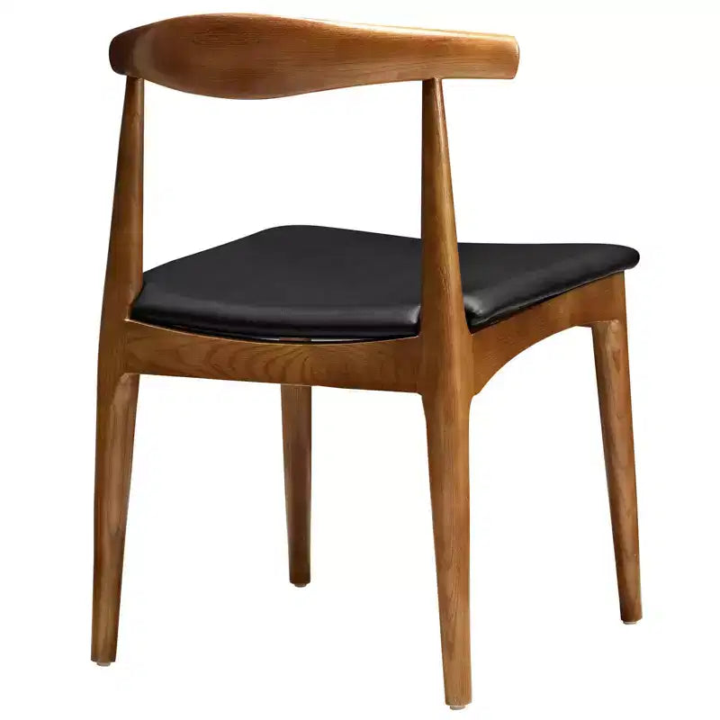 Sedia da pranzo Tracy nera - Modway: Design di metà secolo, Struttura in legno, Rivestimento in vinile, Nessun montaggio richiesto