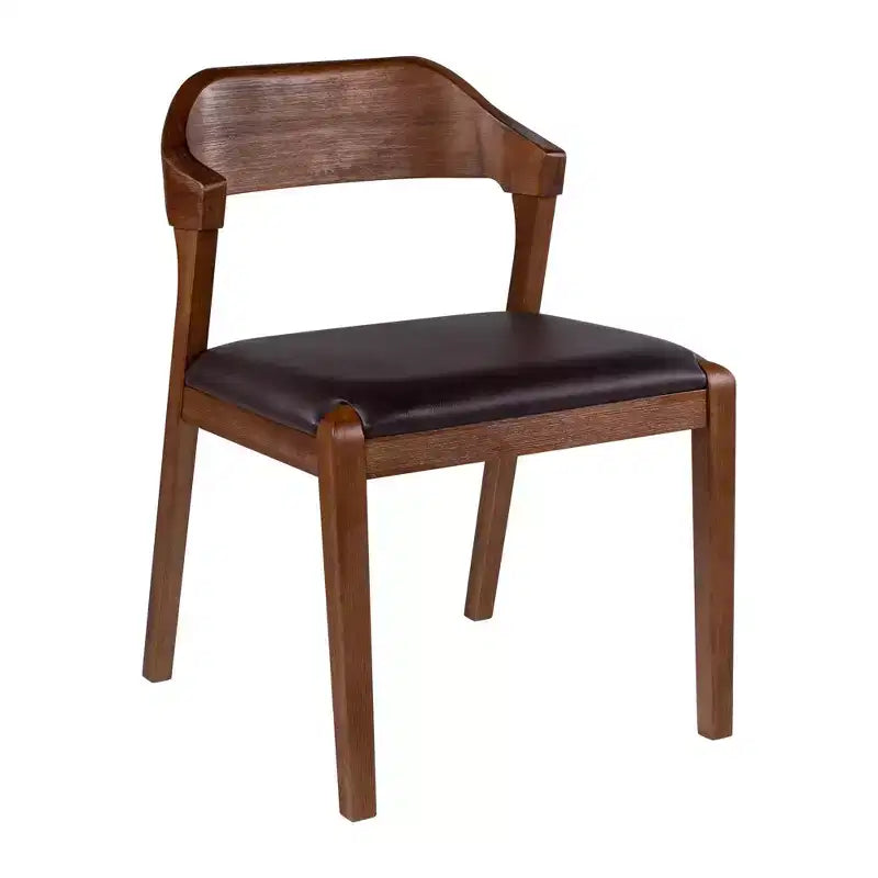 Set da pranzo allungabile Rasmus 6 pz Castagno - Boraam: Legno di acacia, sedie in similpelle, panca inclusa