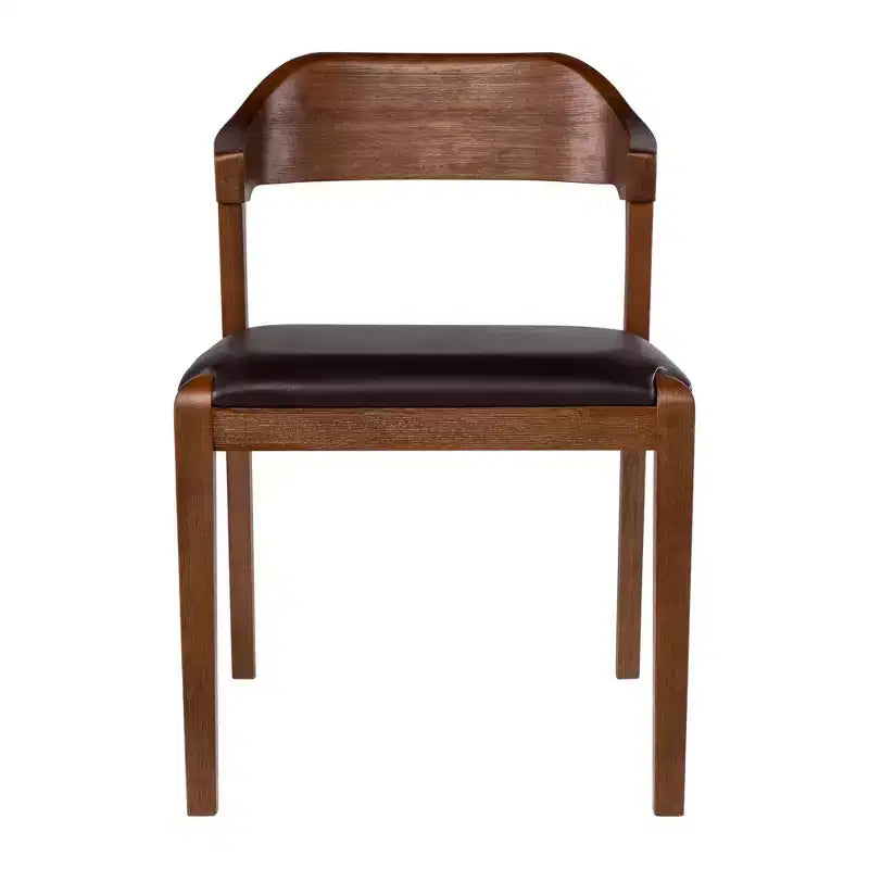 Set da pranzo allungabile Rasmus 6 pz Castagno - Boraam: Legno di acacia, sedie in similpelle, panca inclusa