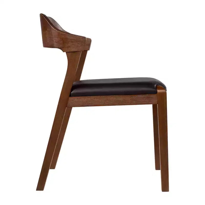Set da pranzo allungabile Rasmus 6 pz Castagno - Boraam: Legno di acacia, sedie in similpelle, panca inclusa