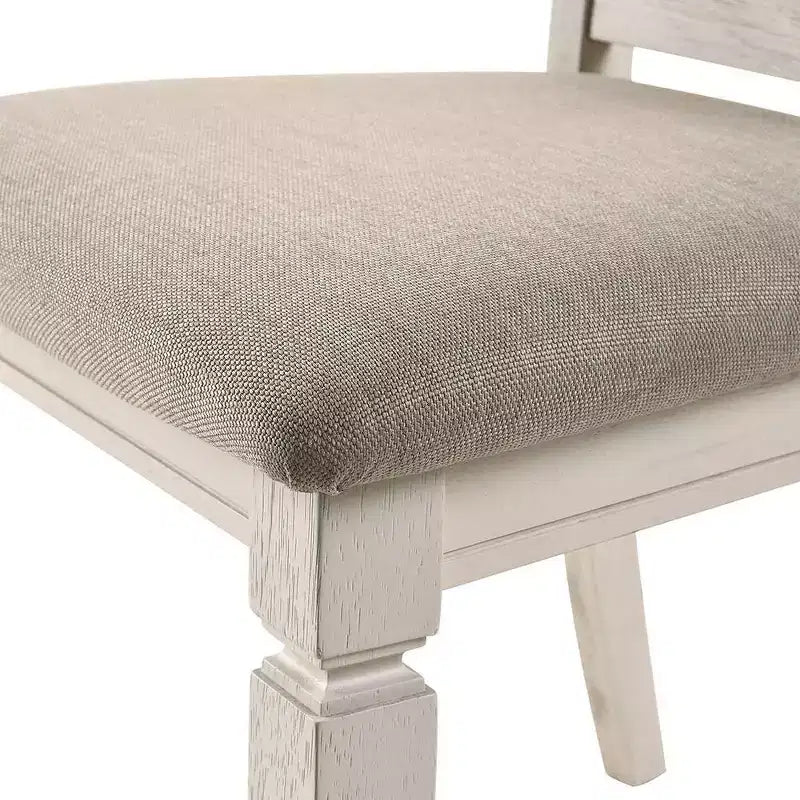 Poltrona d'accento da 45 cm, in tessuto marrone chiaro/finitura crema - : Rivestimento in lino, Struttura in legno, Nessun montaggio richiesto