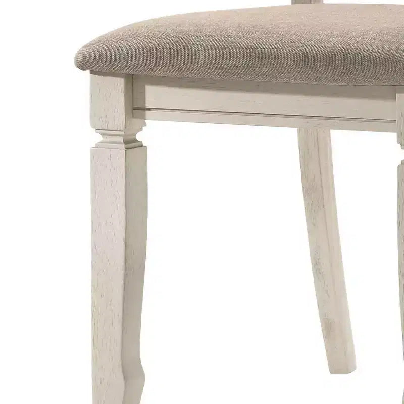 Poltrona d'accento da 45 cm, in tessuto marrone chiaro/finitura crema - : Rivestimento in lino, Struttura in legno, Nessun montaggio richiesto