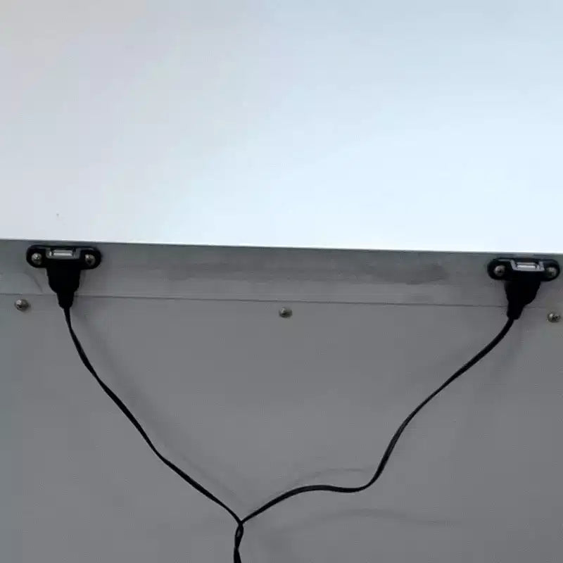Comodino a 2 cassetti con cassetto a scomparsa e porte USB Argento - Homes: Inside + Out
