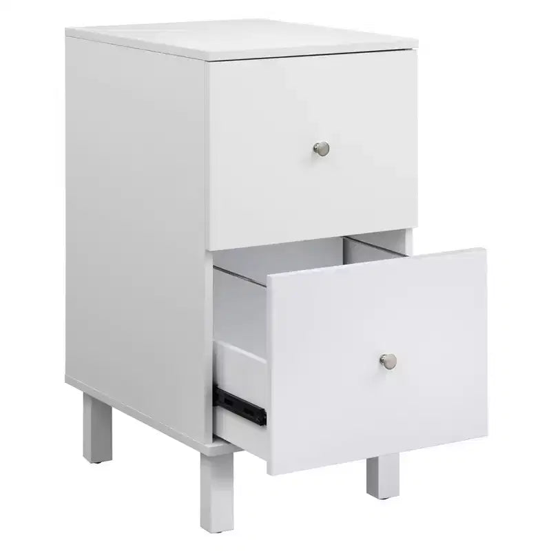 Classificatore verticale Buylateral Foster a 2 cassetti bianco: Stoccaggio verticale moderno, MDF e Legno composito, 76cm h X 53cm w