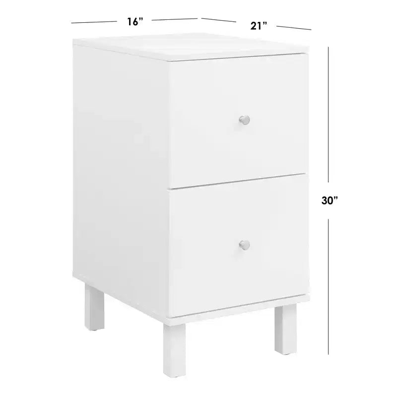 Classificatore verticale Buylateral Foster a 2 cassetti bianco: Stoccaggio verticale moderno, MDF e Legno composito, 76cm h X 53cm w