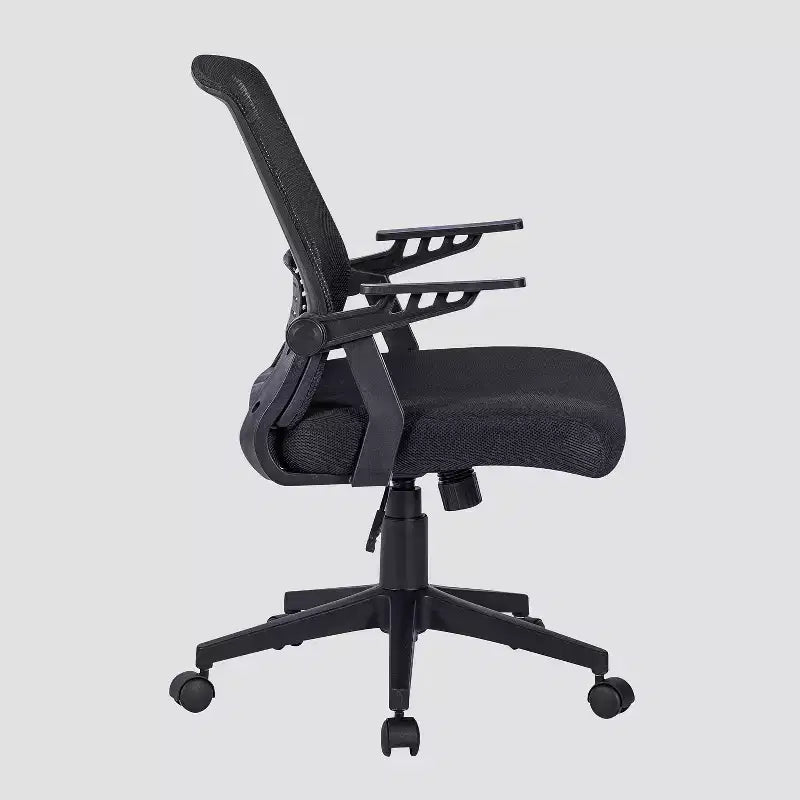 Sedia da Ufficio Ergonomica in Rete Nera - : Braccioli Regolabili, Struttura in Metallo, Sedia da Scrivania Girevole con Rotelle