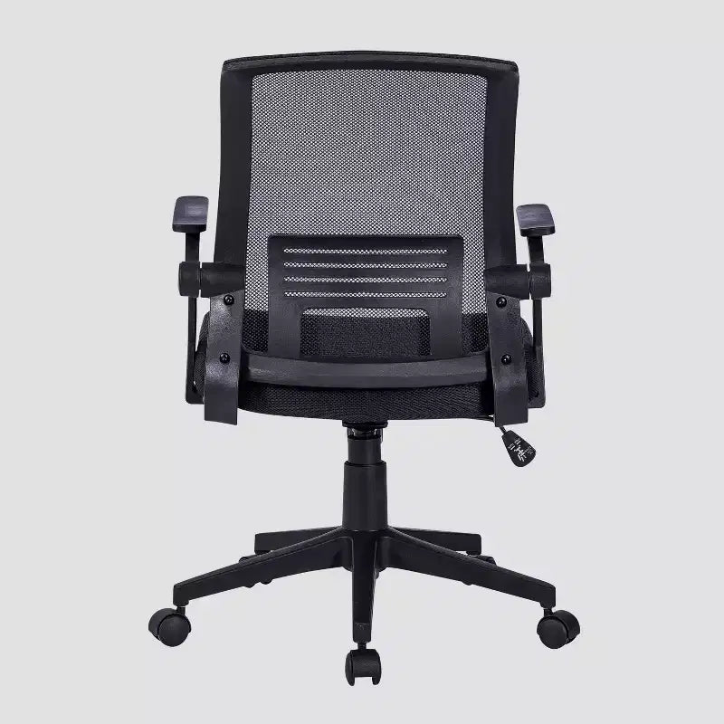 Sedia da Ufficio Ergonomica in Rete Nera - : Braccioli Regolabili, Struttura in Metallo, Sedia da Scrivania Girevole con Rotelle