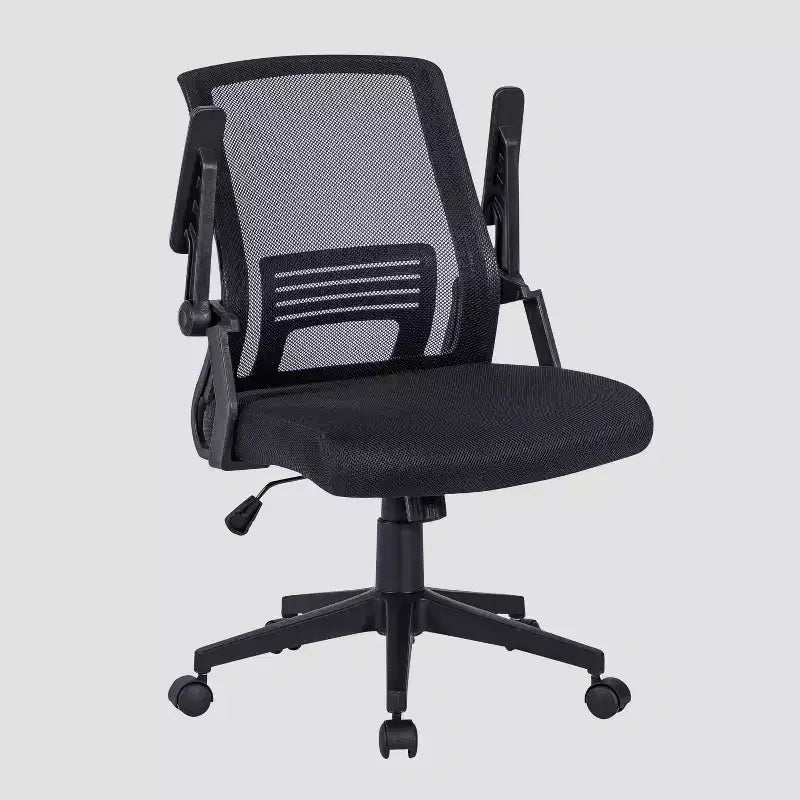 Sedia da Ufficio Ergonomica in Rete Nera - : Braccioli Regolabili, Struttura in Metallo, Sedia da Scrivania Girevole con Rotelle
