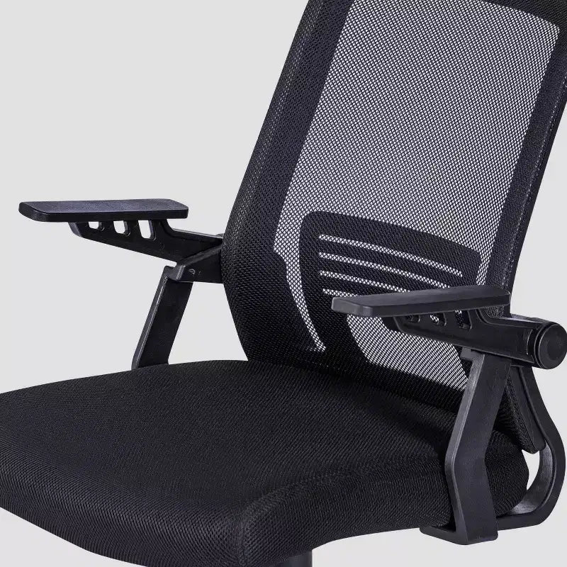 Sedia da Ufficio Ergonomica in Rete Nera - : Braccioli Regolabili, Struttura in Metallo, Sedia da Scrivania Girevole con Rotelle