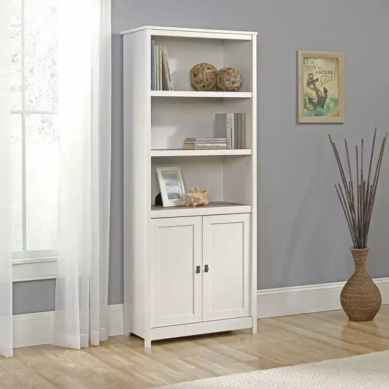 Libreria Cottage Road da 71" con ante, bianco morbido - Sauder