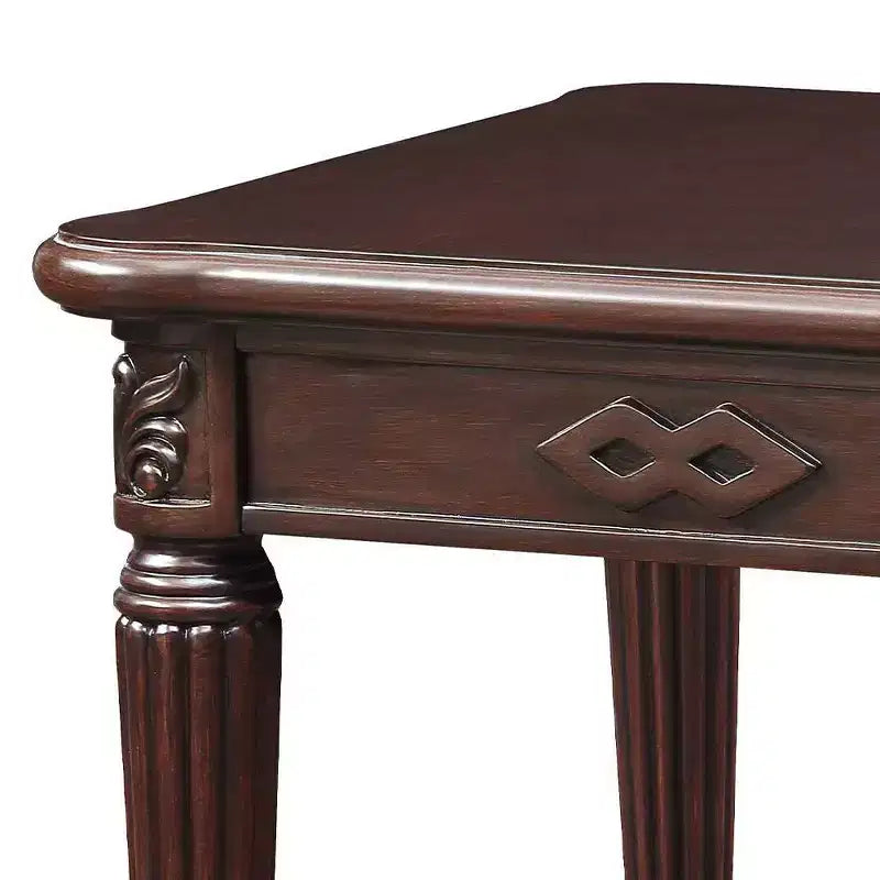 Tavolino d'appoggio da 26" con finitura espresso - : Quadrato, senza montaggio, legno composito