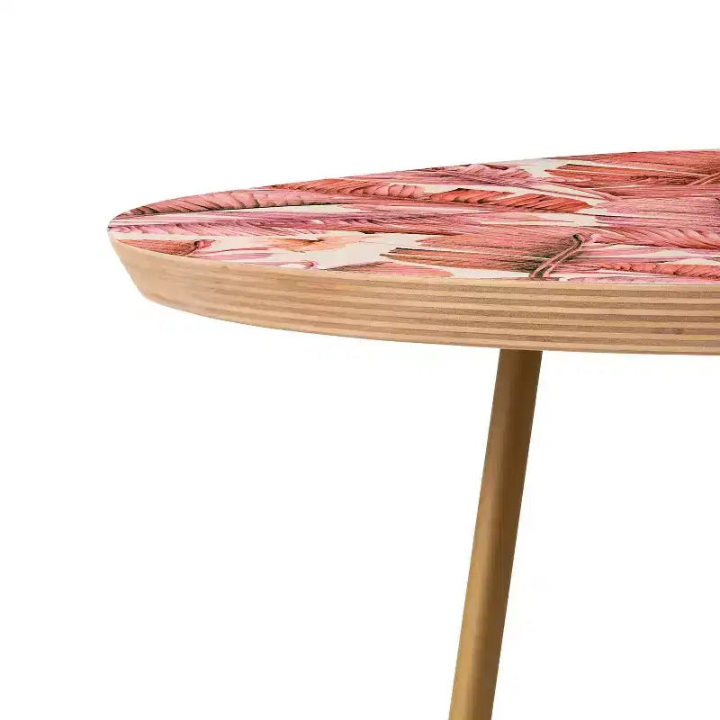 Tavolino Marta Barragan Camarasa Jungle Paradise Rosa Rosa/oro - Deny Designs