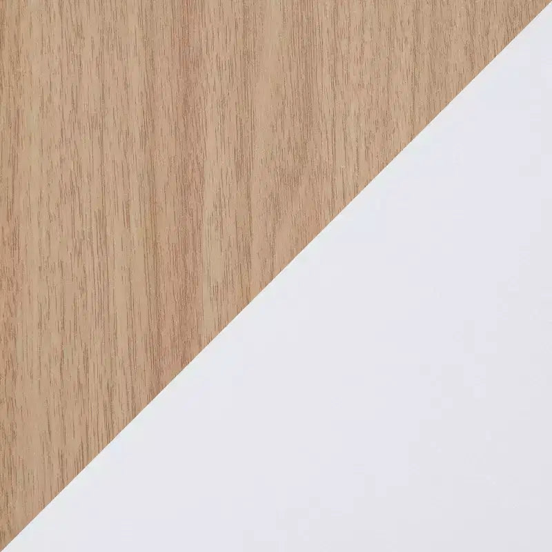Tavolino da Salotto: Rettangolare Moderno Bianco con Cassetti e Ripiani, Struttura in Composito di Legno, Mobili da Salotto