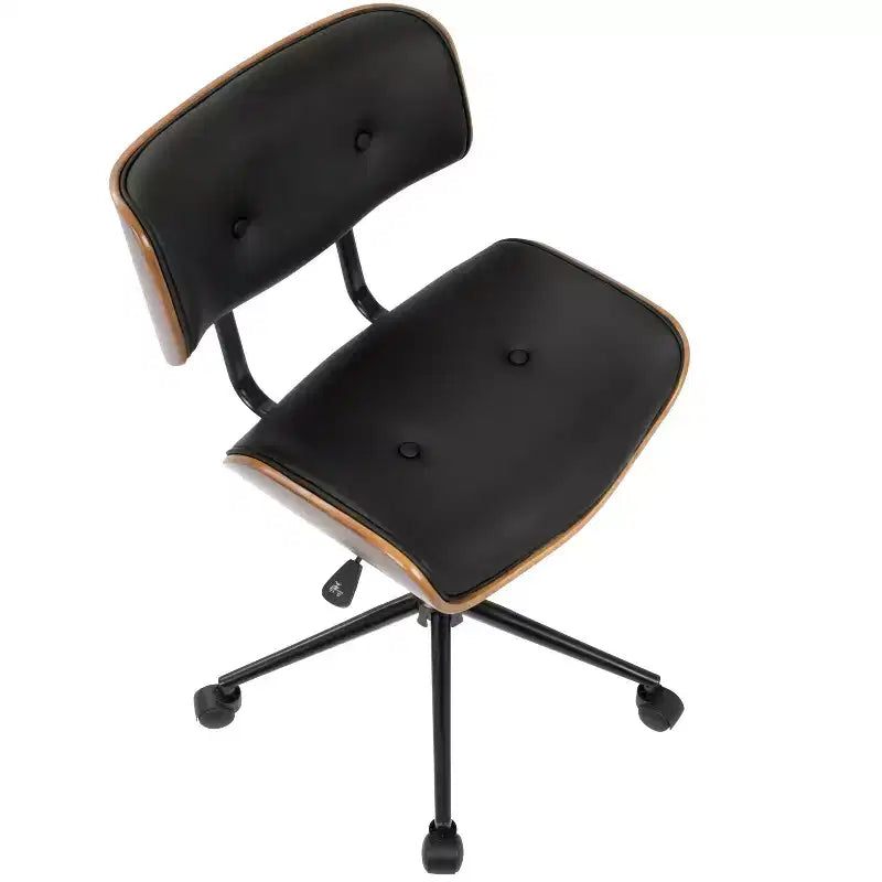 Sedia da ufficio Lombardi Mid-century Modern con girello