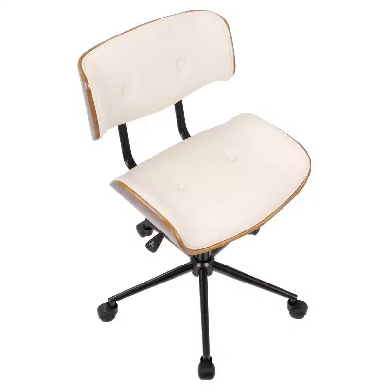 Sedia da ufficio Lombardi Mid-century Modern con girello